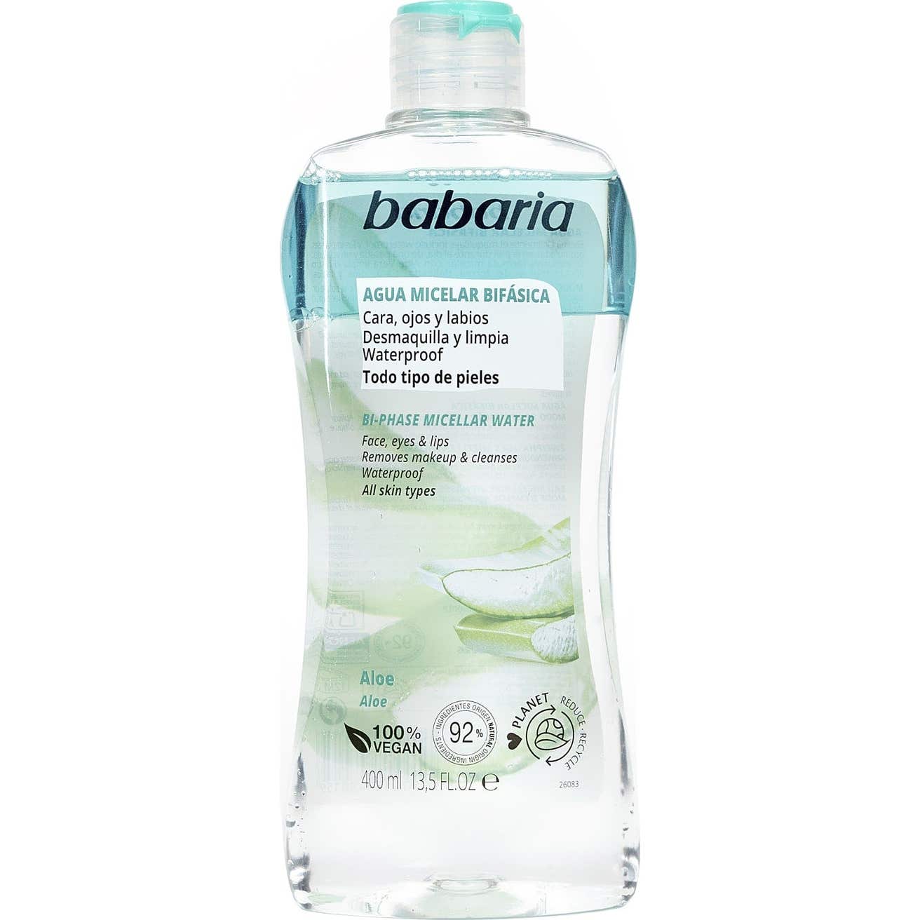 Babaria Eau Micellaire Biphasique à l'Aloès 400ml