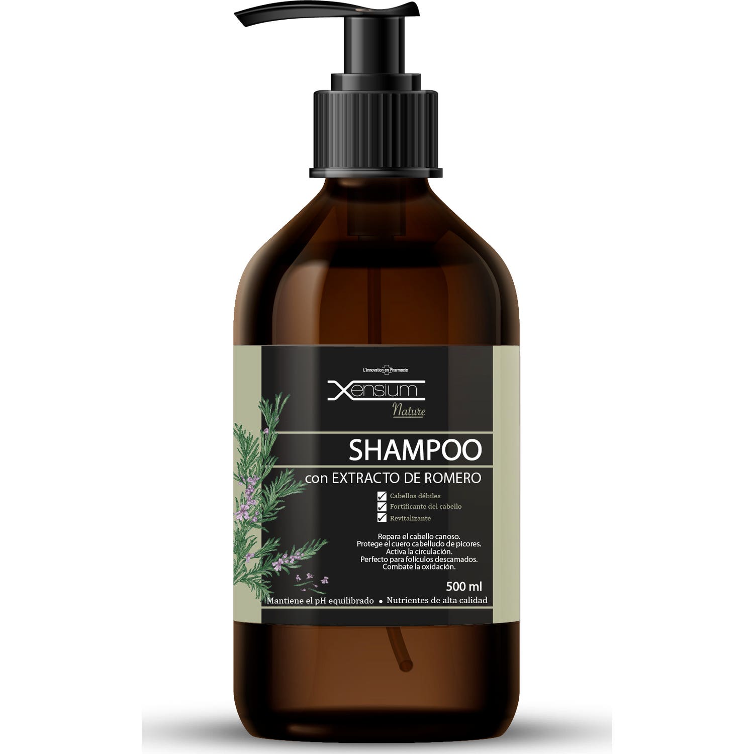 Xensium Nature Shampooing à l'extrait de romarin 500 ml
