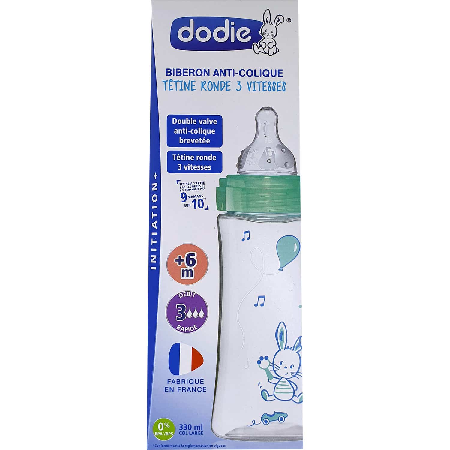 Dodie Biberon Initiation 330mL Transparent