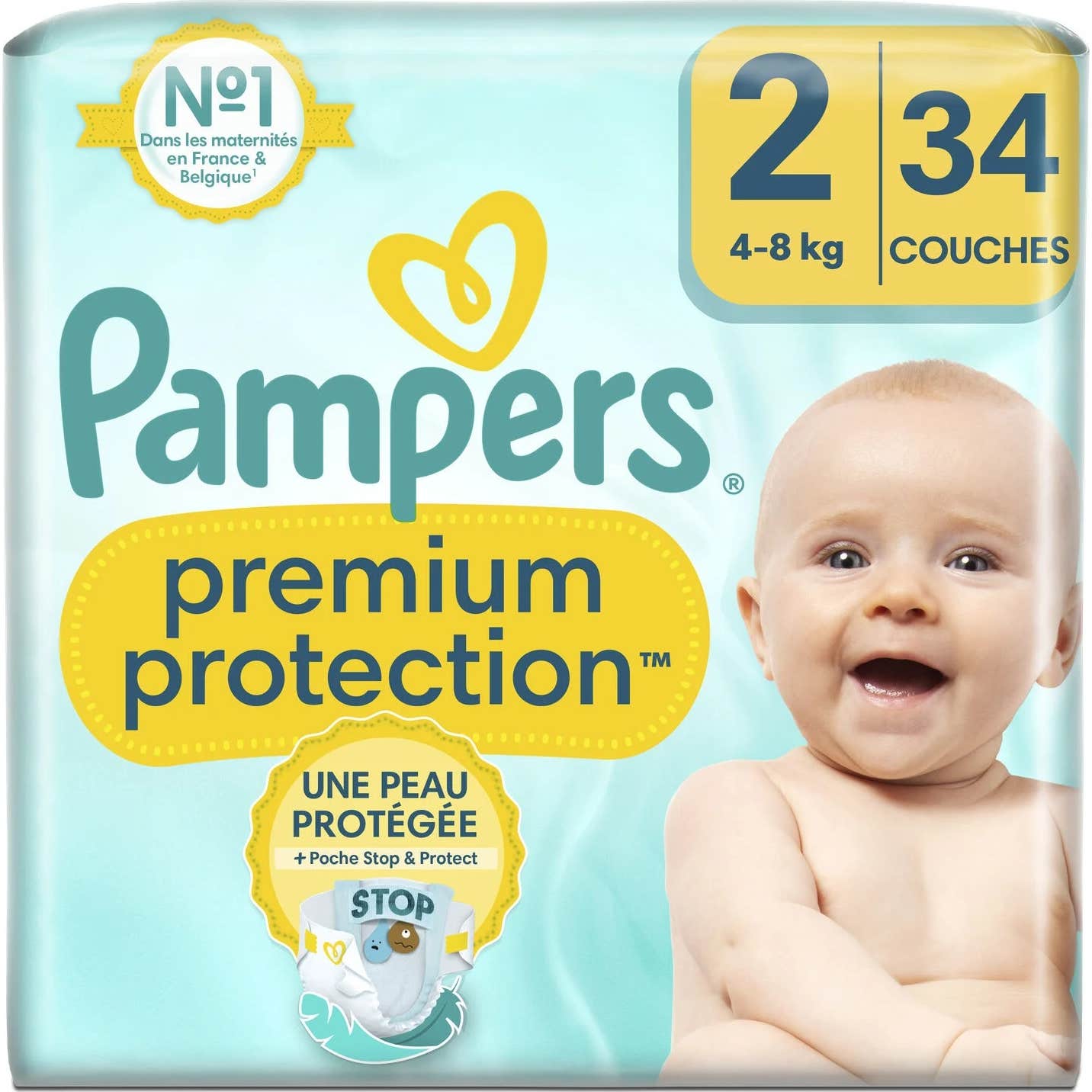Pampers Premium Protection Taille 2 4-8kg 34 Unités
