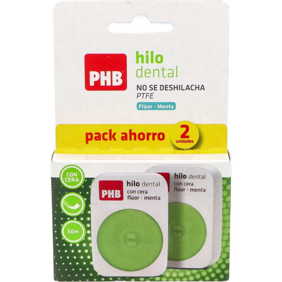 Phb Fluorure & Peppermint Dental Floss 50m Double Wax