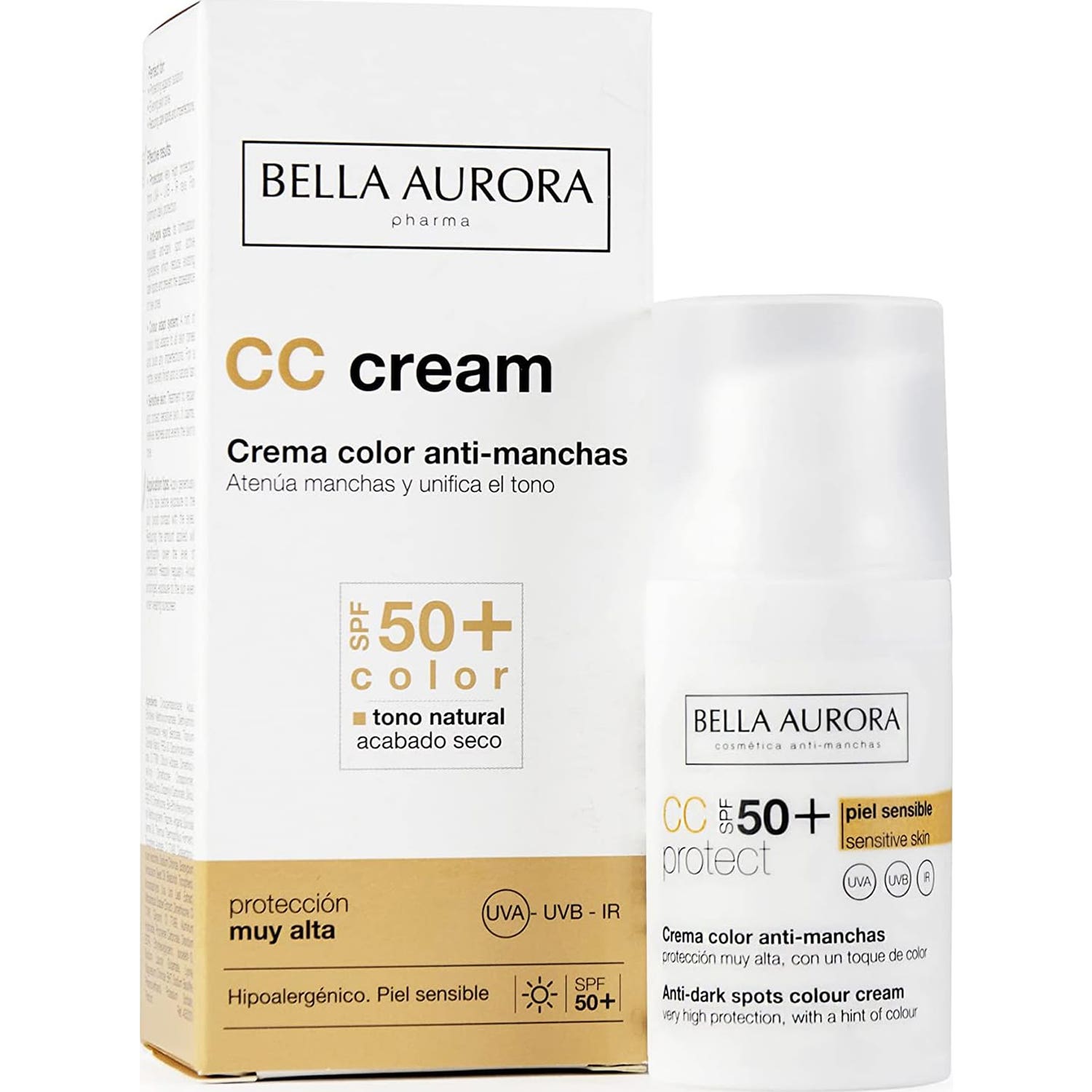 Bella Aurora Écran Solaire Avec Couleur Spf50 Peau Sensible