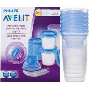 Avent Pots De Conservation Pour Lait Maternel 5 X 180 Ml-image