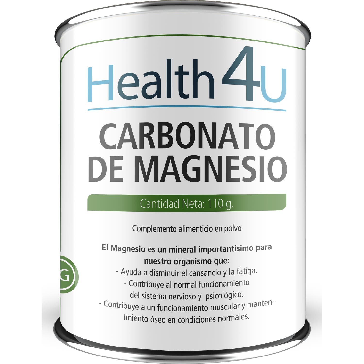 Health 4U Carbonate de Magnésium 110g de Poudre