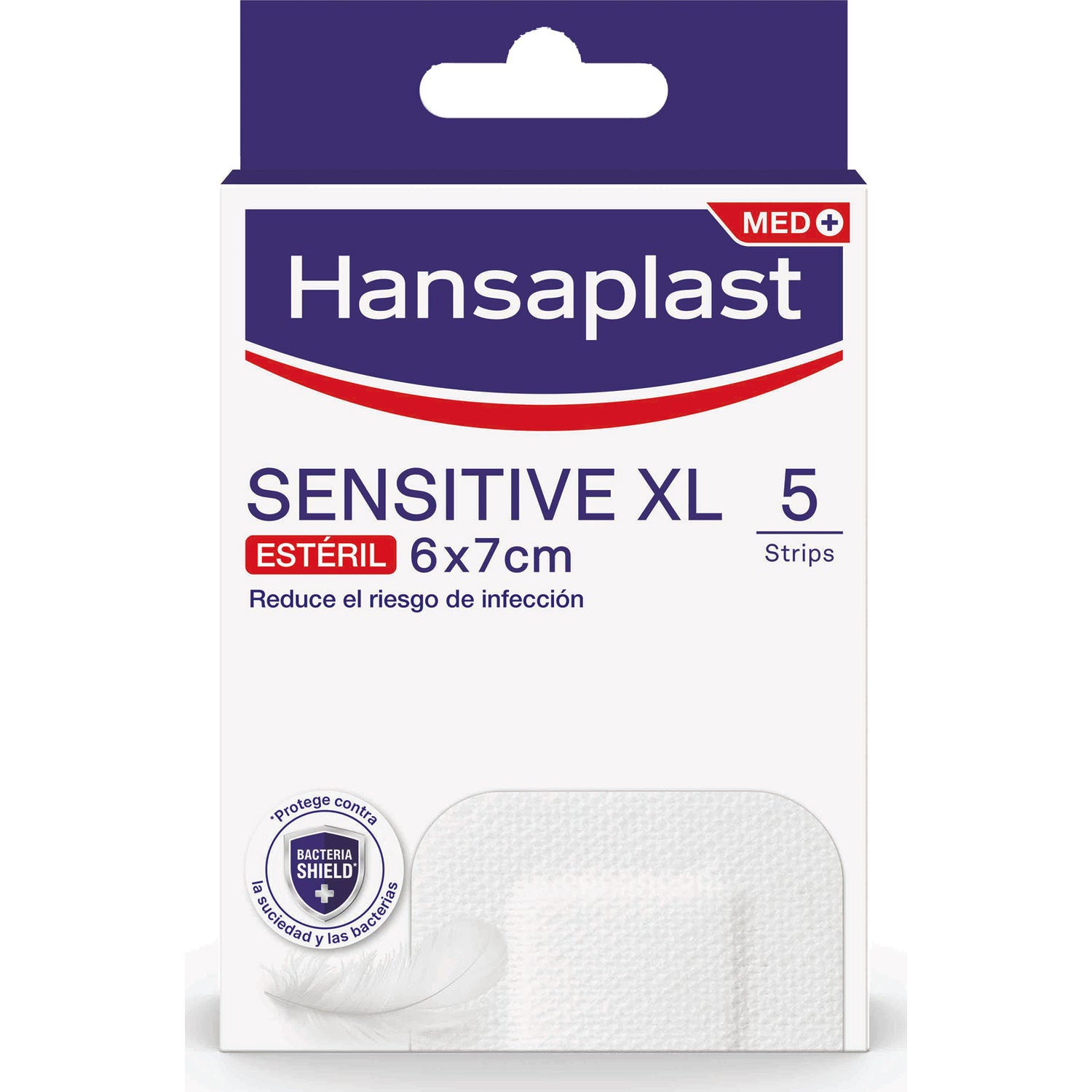 Hansaplast Sensitive XL Pansements stériles 6x7cm 5uds