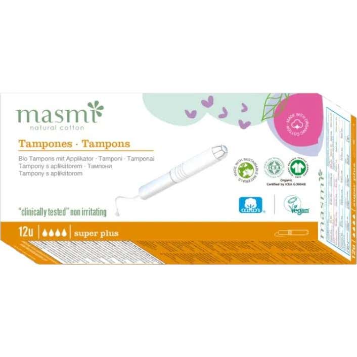 Masmi Tampons avec applicateur Super Plus Biodégradable 14 Unités