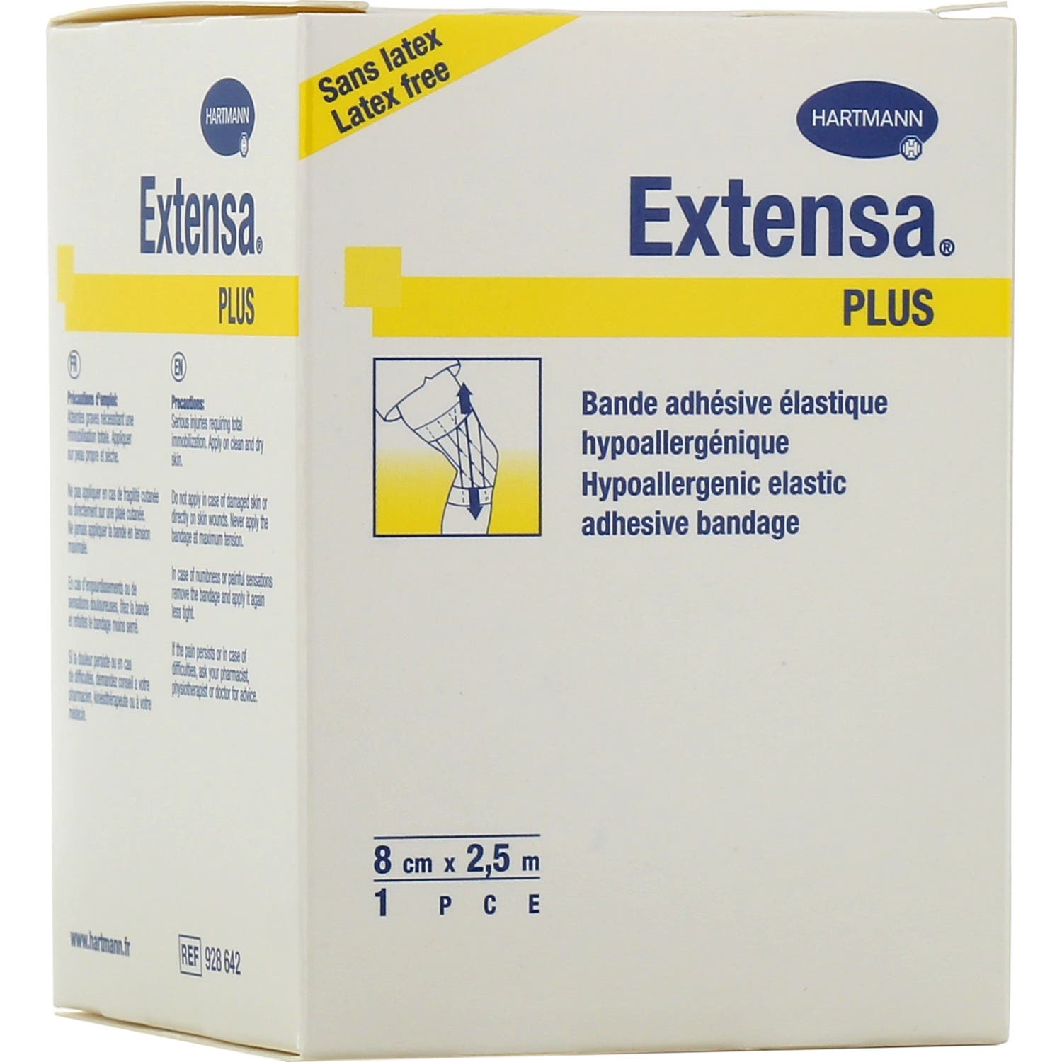 Hartmann Bande Étendu Plus Blanc 2,5mx8cm