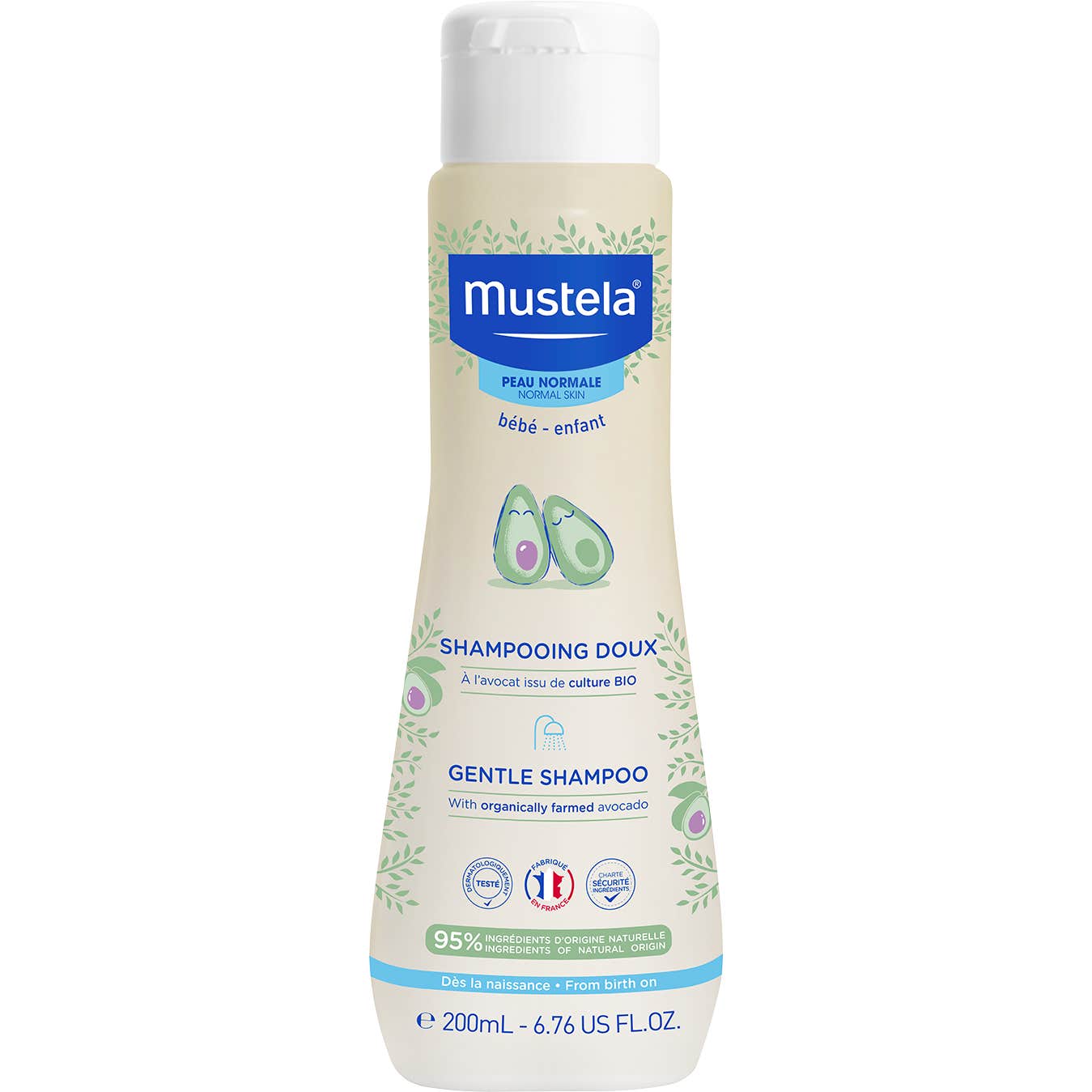 Mustela Shampooing Doux À L'Avocat Bio 200ml