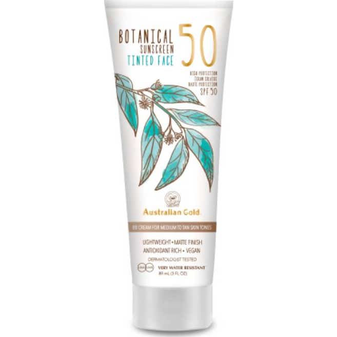 Australian Gold Botanical Spf50 Teinté pour le visage - bronzage moyen 88ml