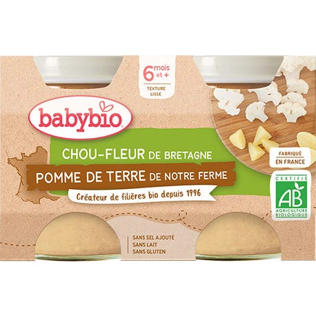 Babybio Choufleur/Pdt 2X130g