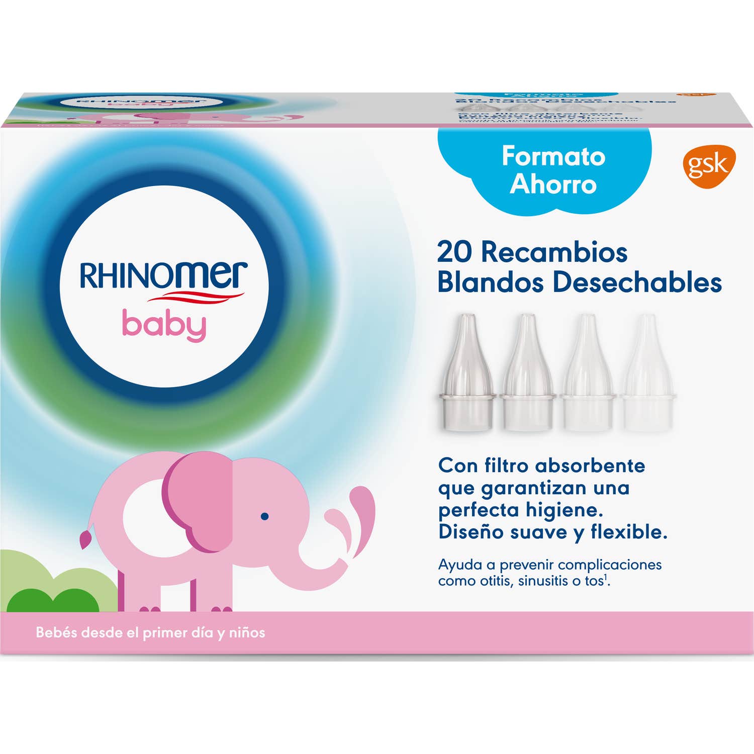 Rhinomer Baby Confort Recharges Mouche-Bébé 20 unités