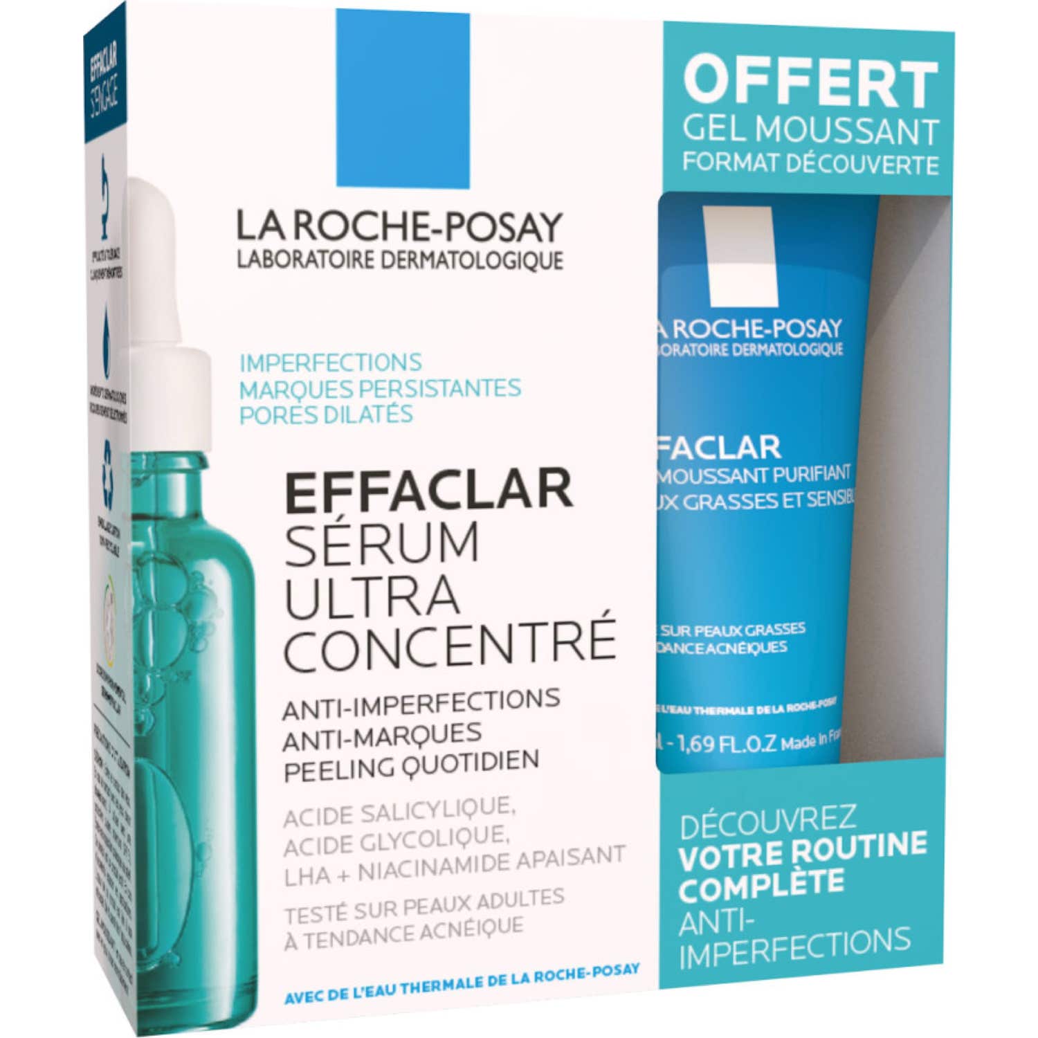 La Roche-Posay Effaclar Sérum Ultra Concentré + Gel Moussant Purifiant