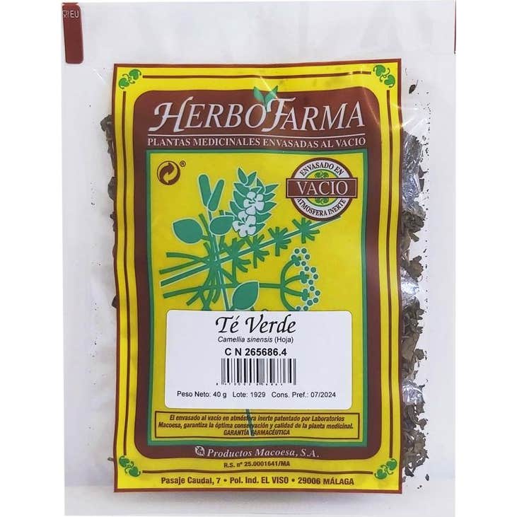 Herbofarma Thé Vert Emballé Sous Vide 40g