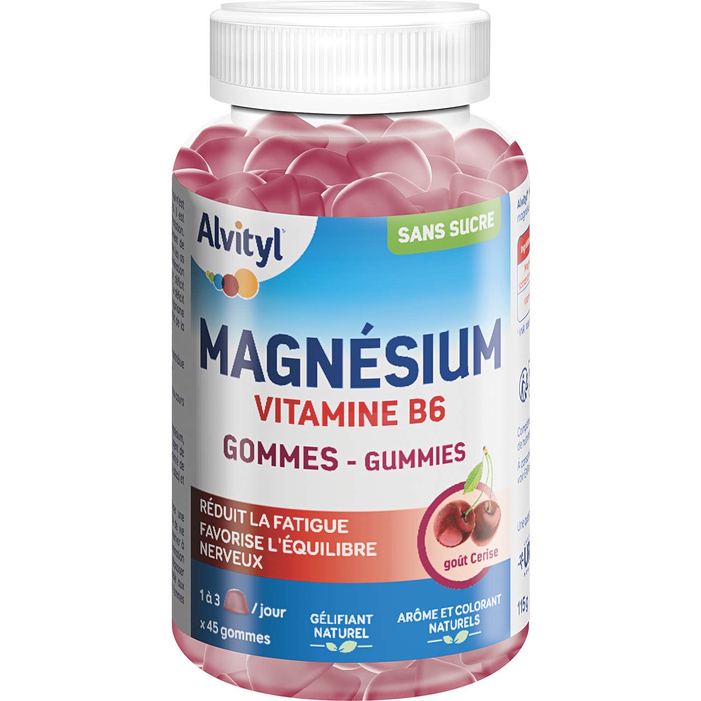 Alvityl Magnésium Vitamine B6 Cerise 45 Gommes
