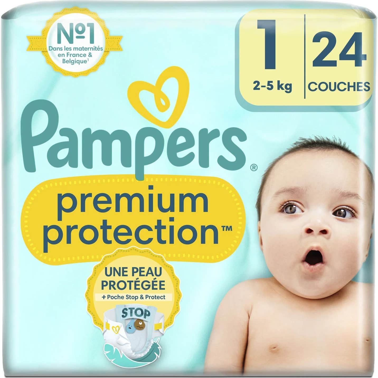 Pampers Premium Protection T1 24 Couches