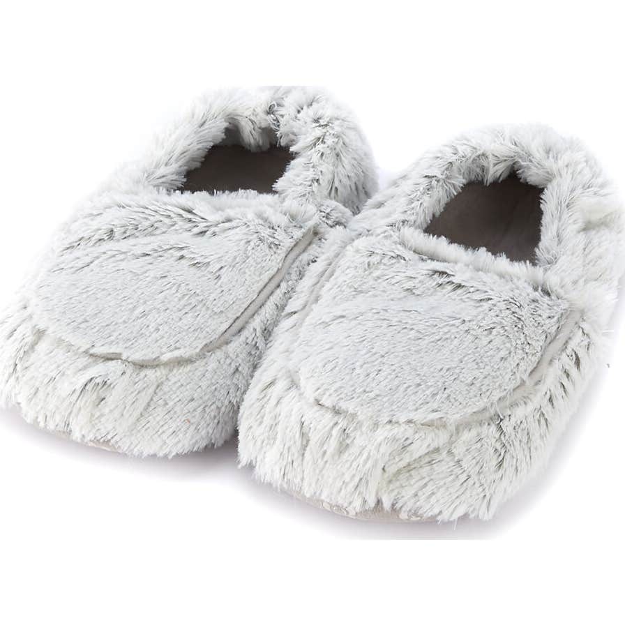Warmies Chaussons Bouillotte Gris 1 Paire