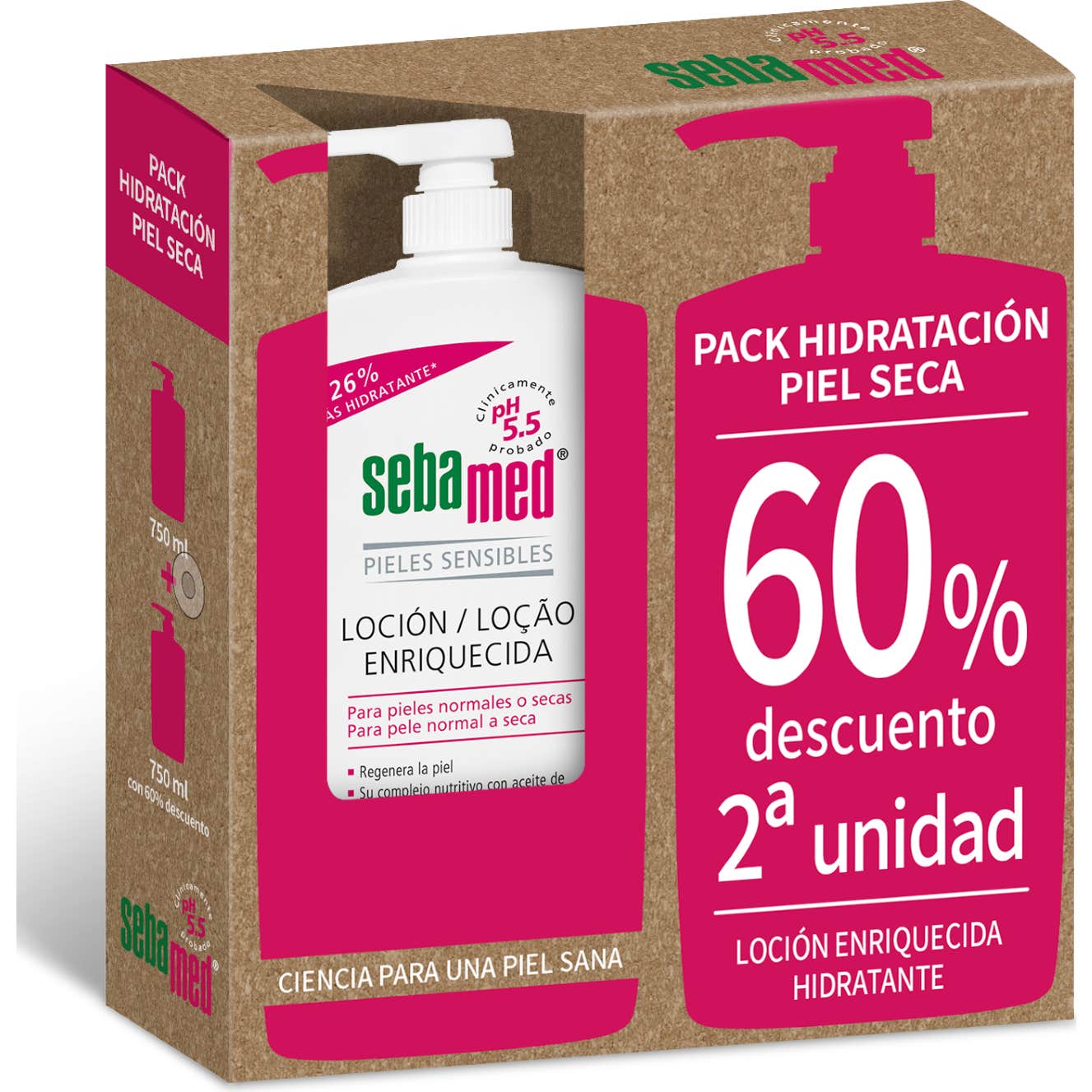 Sebamed Pack Lotion Enrichie Peaux Sèches & Sensibles 2x750ml
