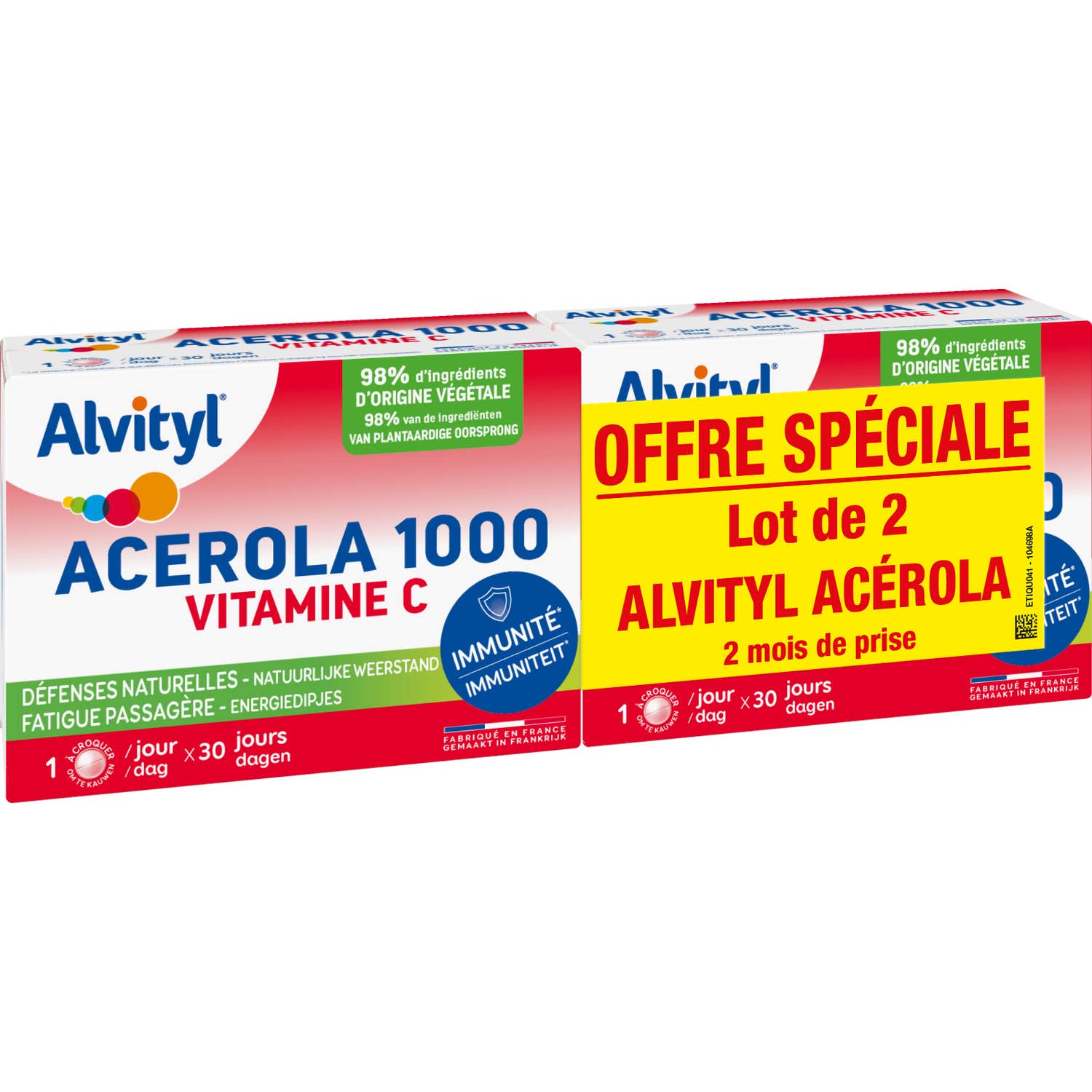 Alvityl Acerola 1000 2x30 Comprimés À Croquer