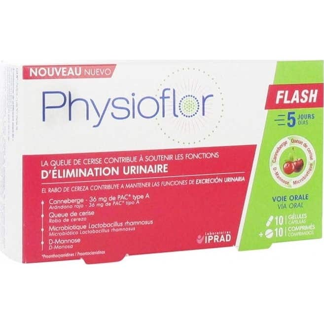 Femme Physioflor Flash 10Comp + 10Caps Taille 10
