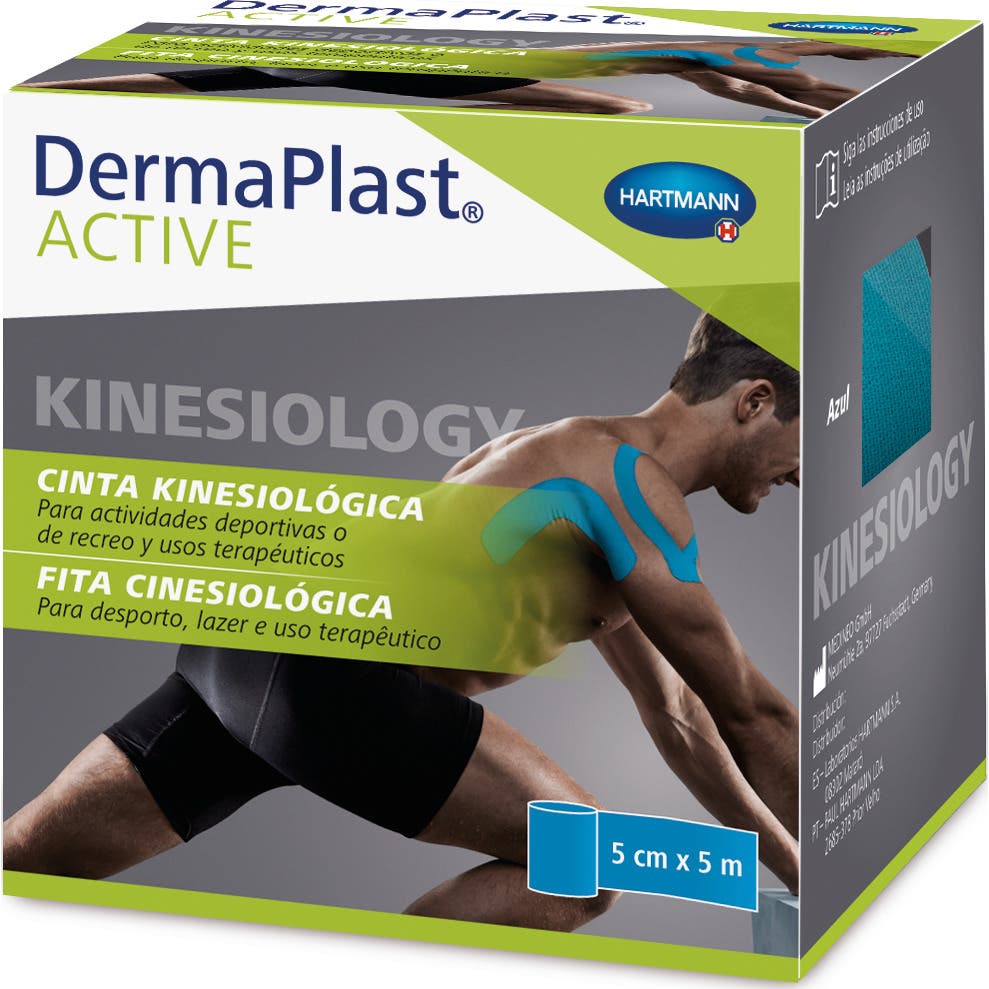 Dermaplast Ruban Kinésiologique Actif 5x5 Bleu