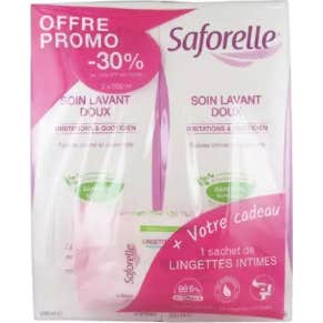 Saforelle Duo Soin Lavant Doux + Lingettes Intimes