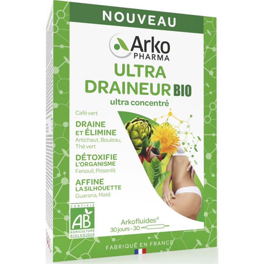 Arkopharma Arkofluides Ultra Draineur Bio 30 Ampoules