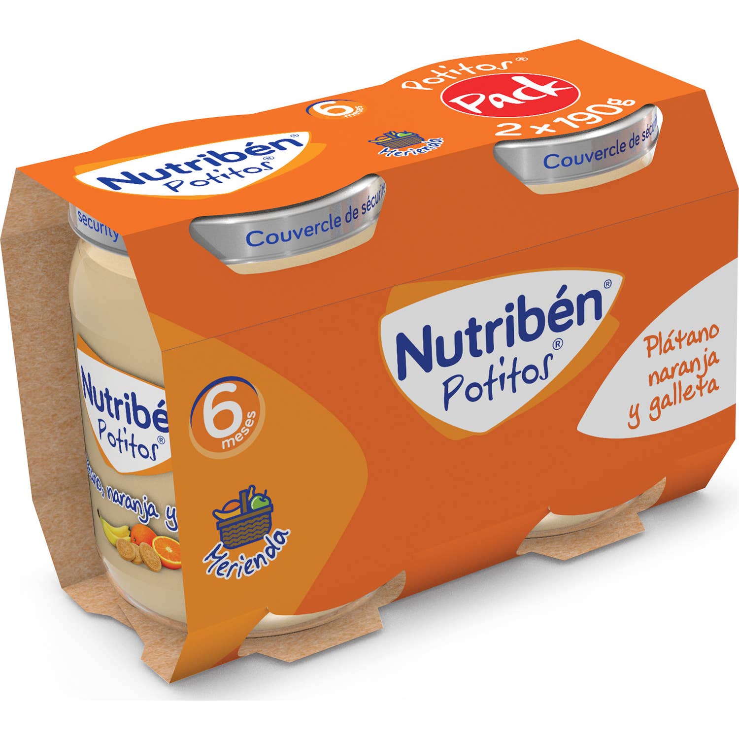 Biscuit Nutriben orange Pot Plat 2X190G