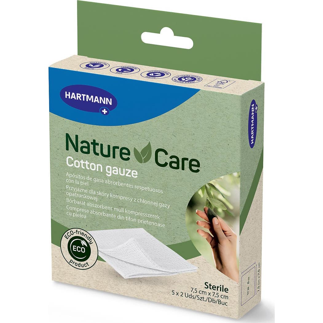 Hartmann Nature Care Cotton Gauze Sterile 7,5cmx7,5cm 5x2uts