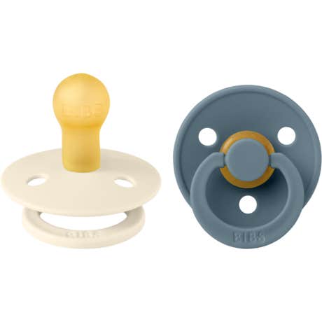 Bibs Sucettes Ivoire Pétrole Taille 1 2uts