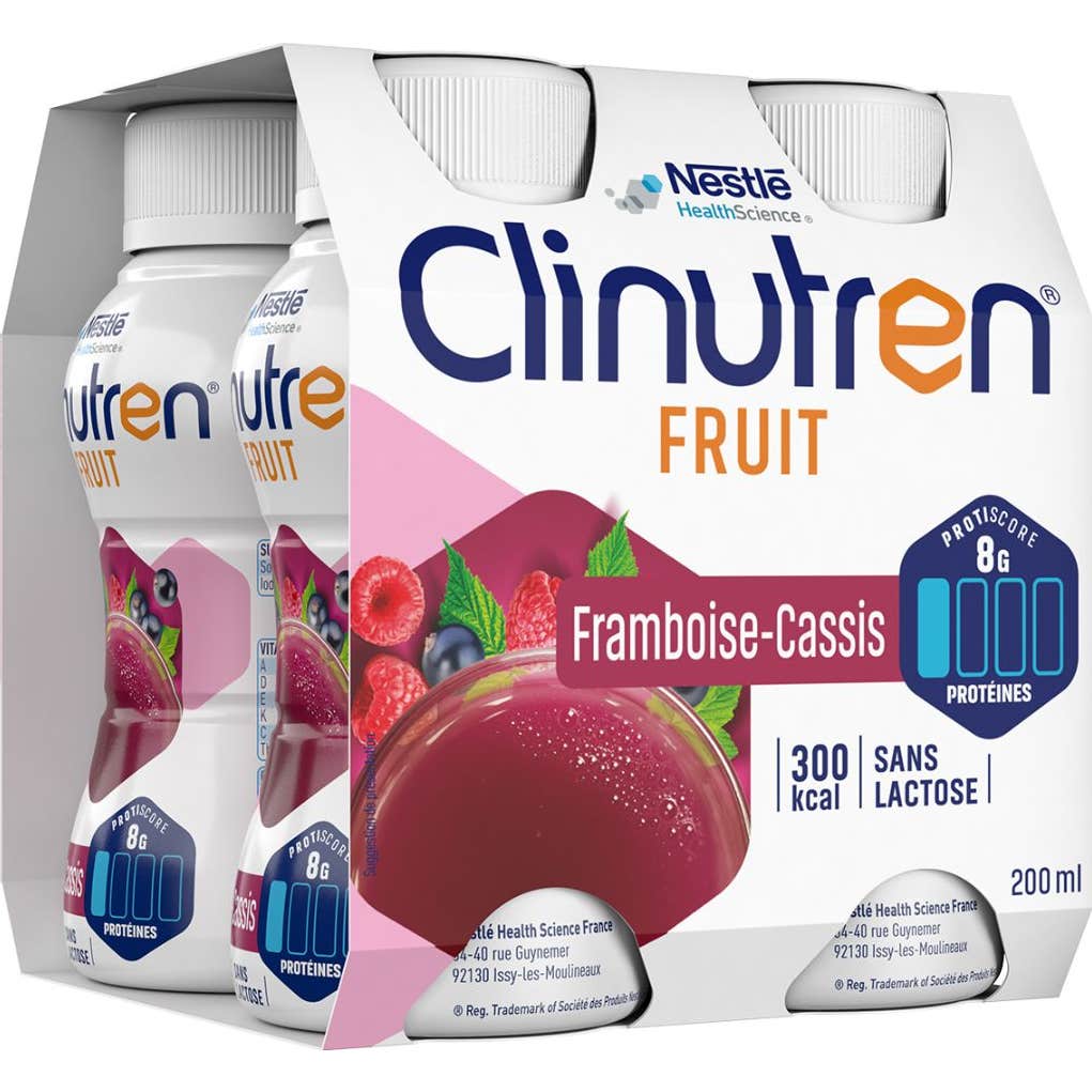 Clinutren Fruit Framboise Cassis 4x200ml