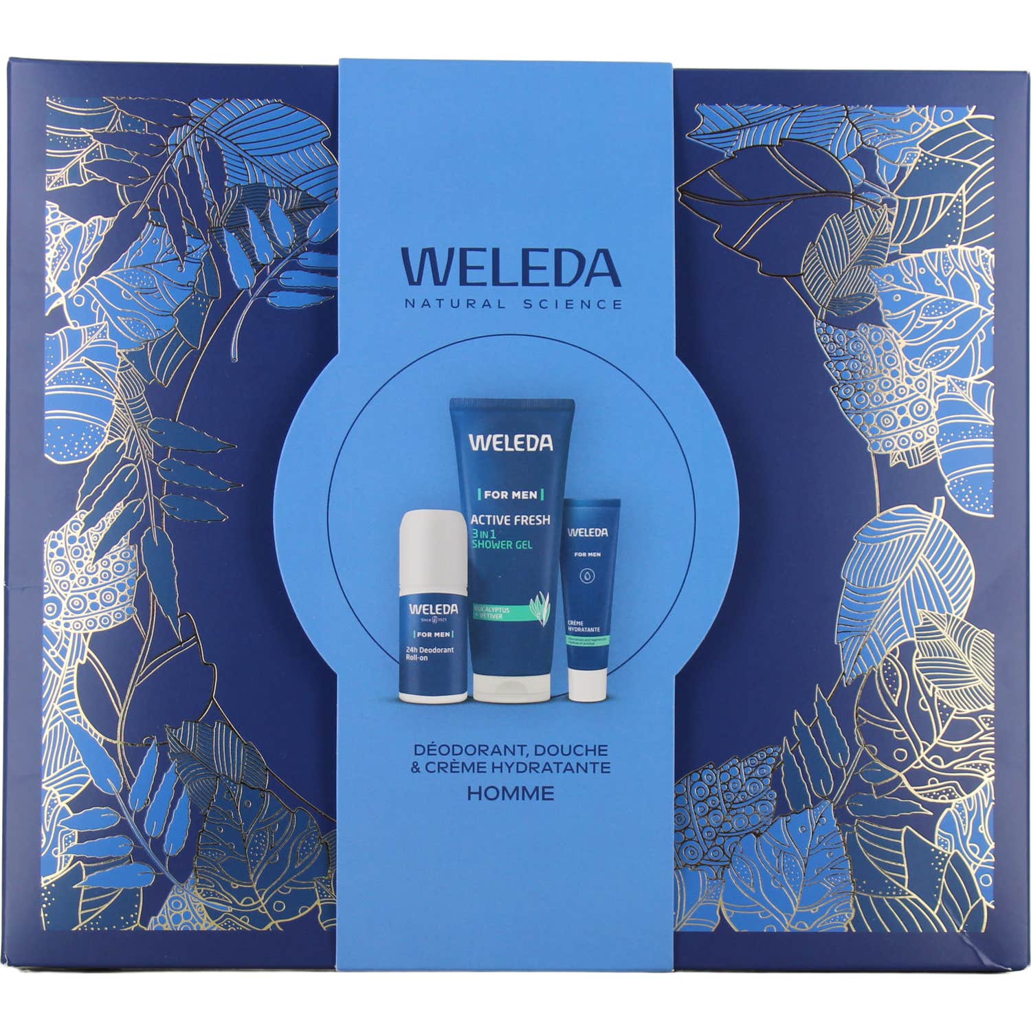 Weleda Coffret Homme Déodorant + Douche + Crème Hydratante