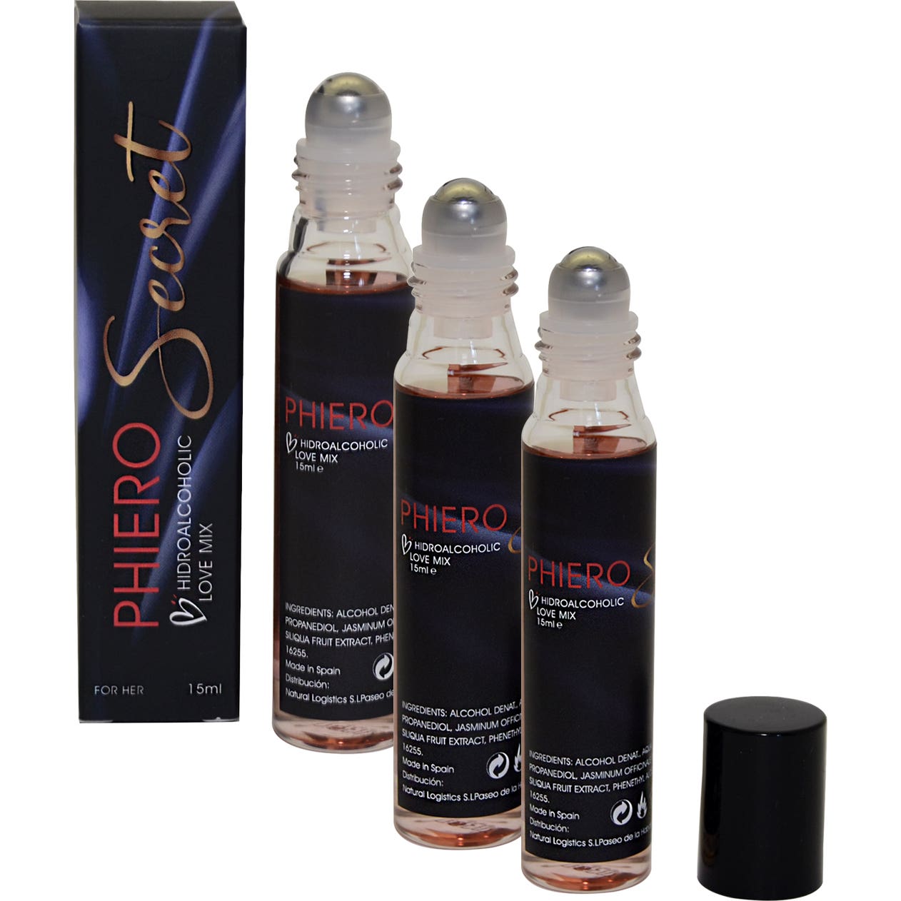 500Cosmetics Phiero Secret Pheromones Pour Femmes 3X15ml