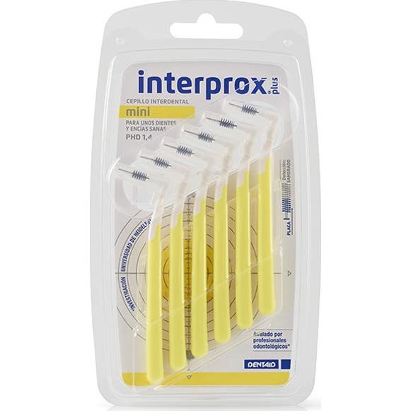 Dentaid Interprox Plus Mini Brossettes Interdentaires 1,4mm Jaune 6 brossettes