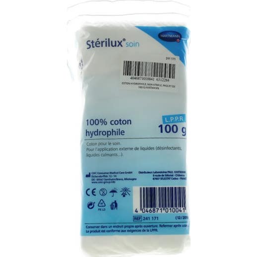 Hartmann Sterilux Coton Absorbant 100g