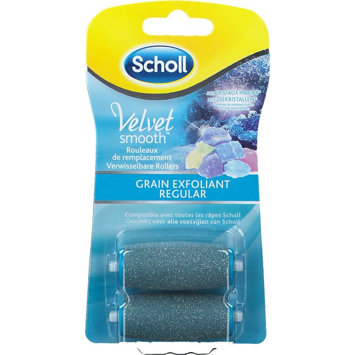 Scholl Velvet Smooth Grain Exfoliant Regular Rouleaux de Remplacement 2 Unités