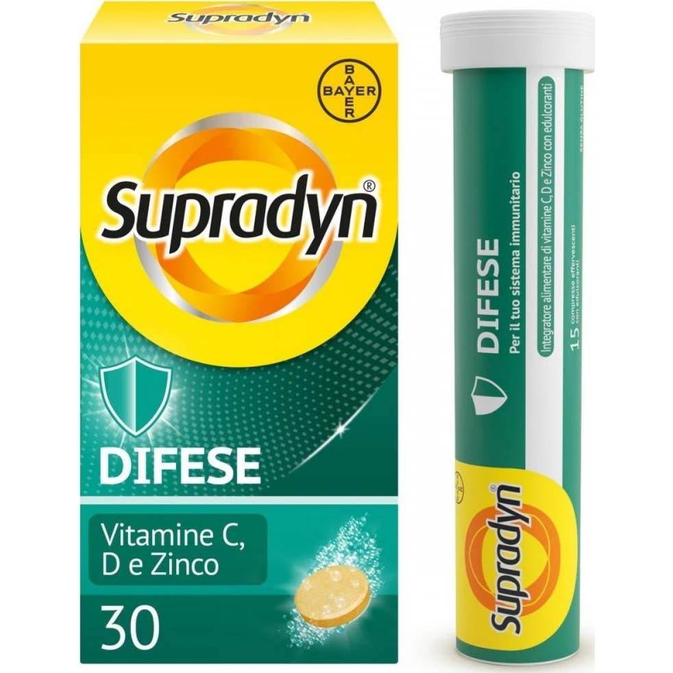 Supradyn Défenses Effervescentes Vitamine C,D e Zinco 30comp