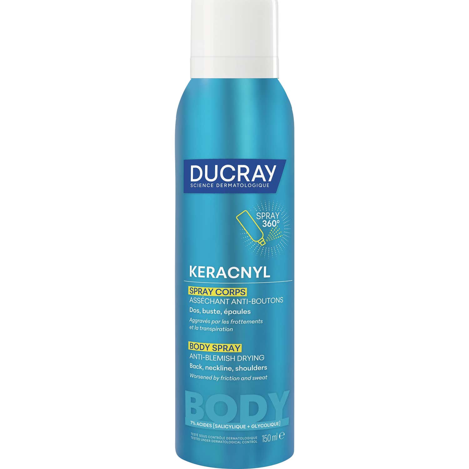 Ducray Keracnyl Spray Corps Asséchant Anti-Boutons 150 ml