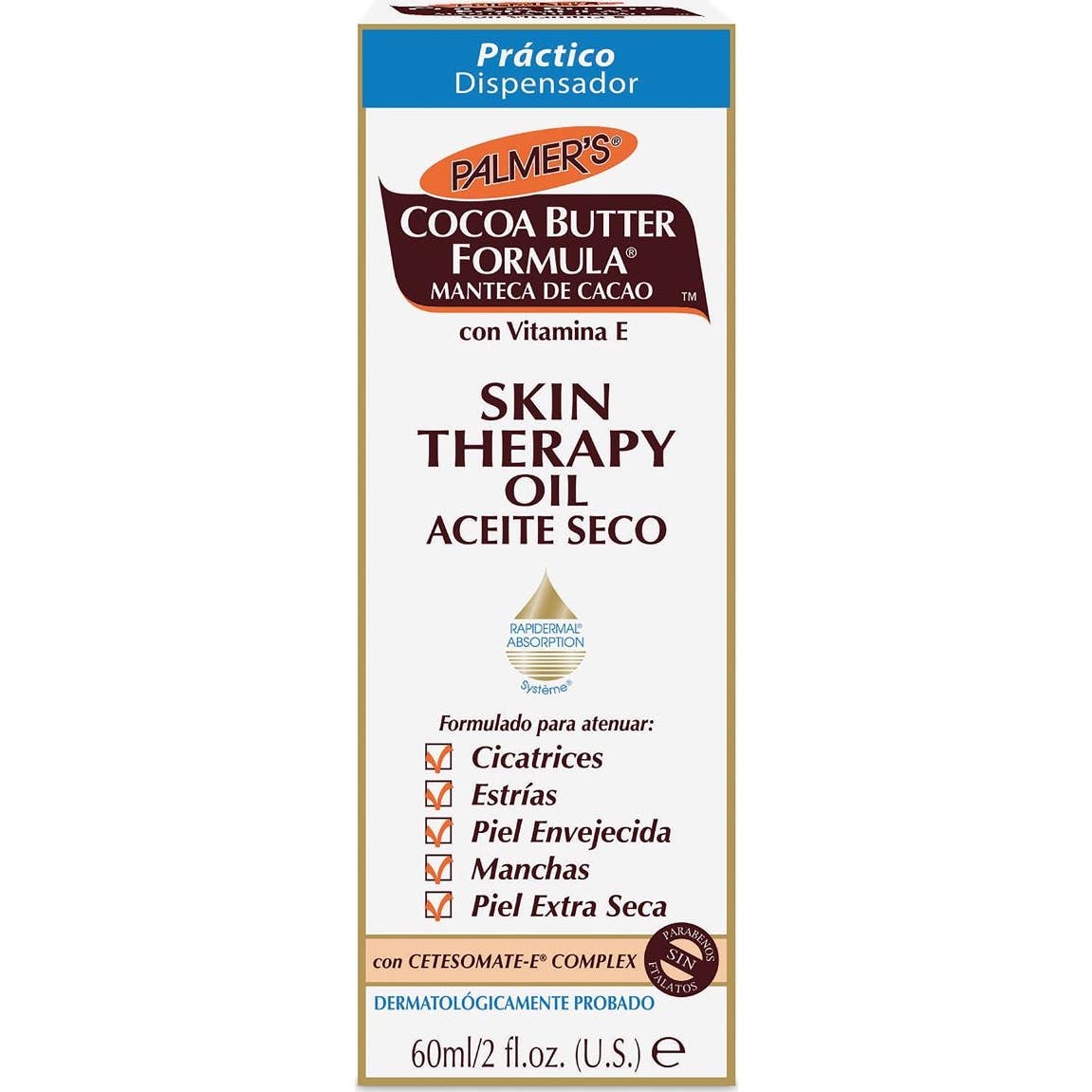 Huile thérapeutique pour le corps au beurre de cacao de Palmer's 60ml