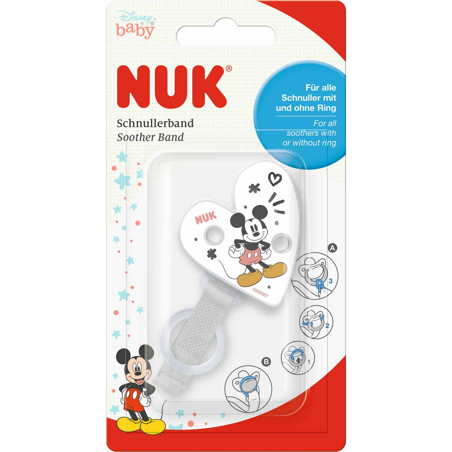 Nuk Mickey Mickey Mouse Chaîne factice 1ud