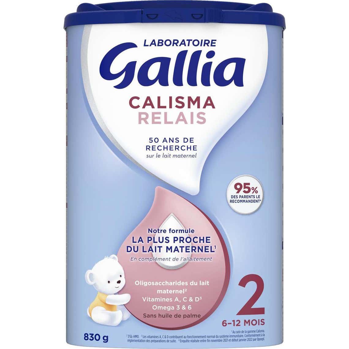 Gallia Calisma Relais Lait Bébé 2e Âge 6-12M 830g