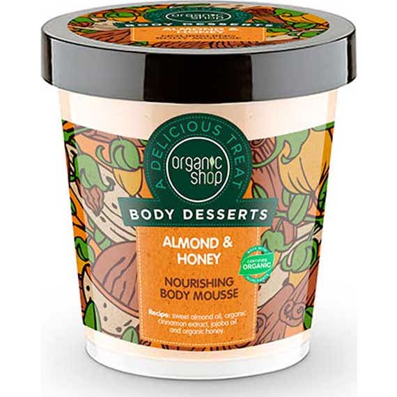 Organic Shop - Mousse nourrissante pour le corps aux amandes et au miel 450ml