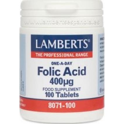 Femme Lamberts Ácido Fólico 100 Tabletas 100 Tabletas 400G
