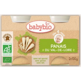 Babybio Petits Pots Panais Bio dès 4 Mois 2x130g