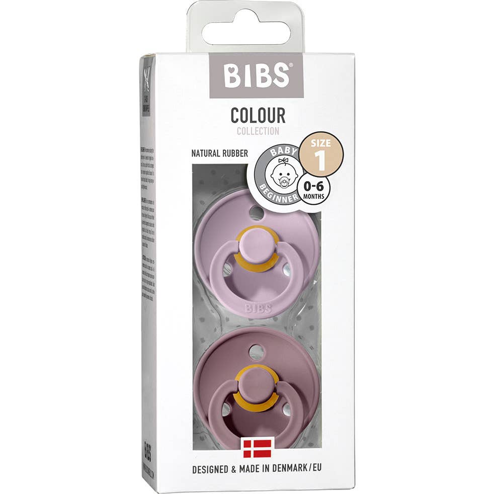Bibs Tétine Dusty Lilac & Heather 0-6M 2uts