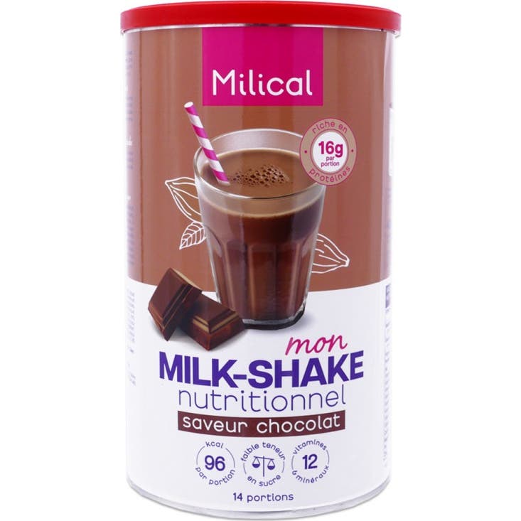 Milical Hyperproteiné Poudre pour MilkShake Chocolat 14 portions
