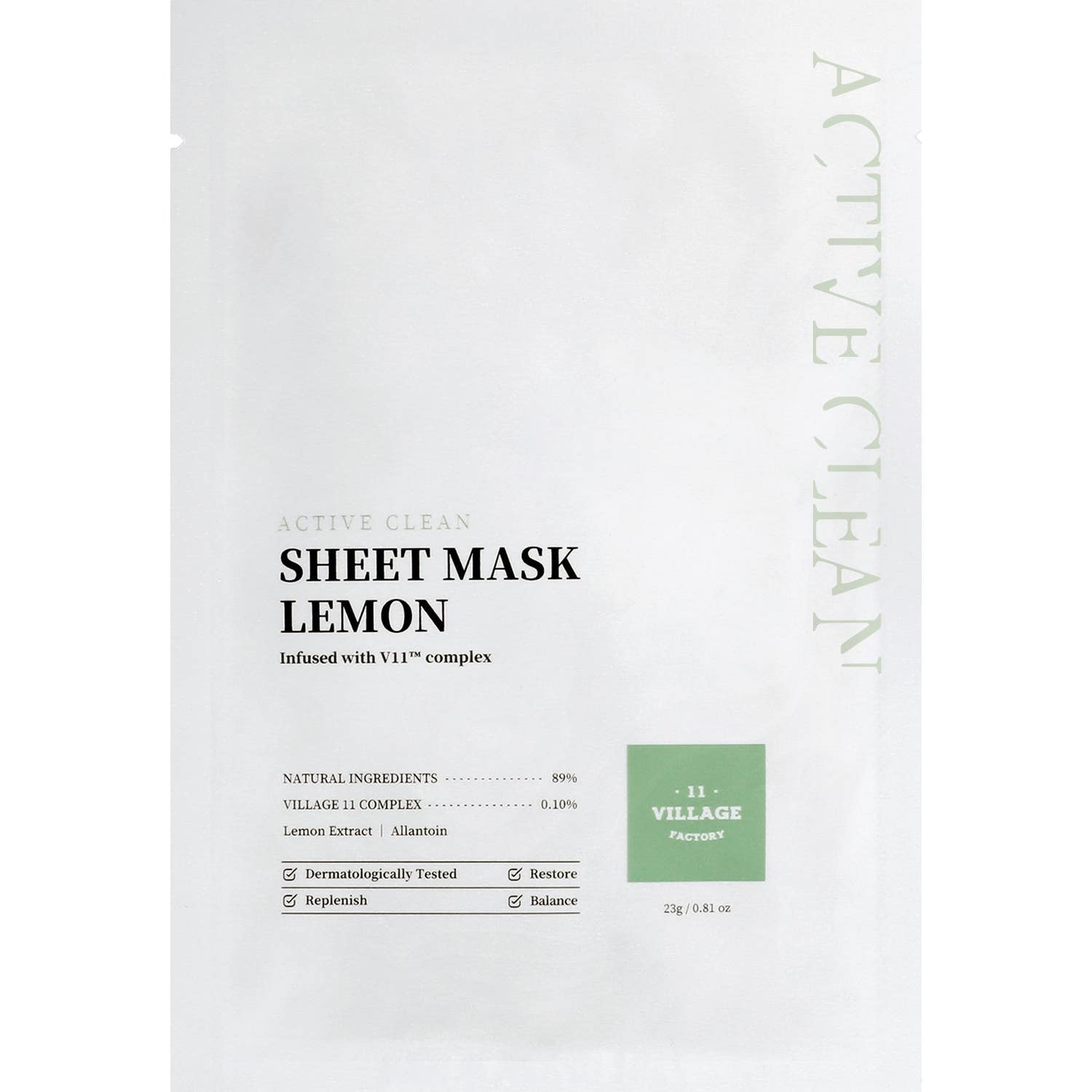 Village Factory Active Clean Sheet Mask Lemon 50Ml Taille 11