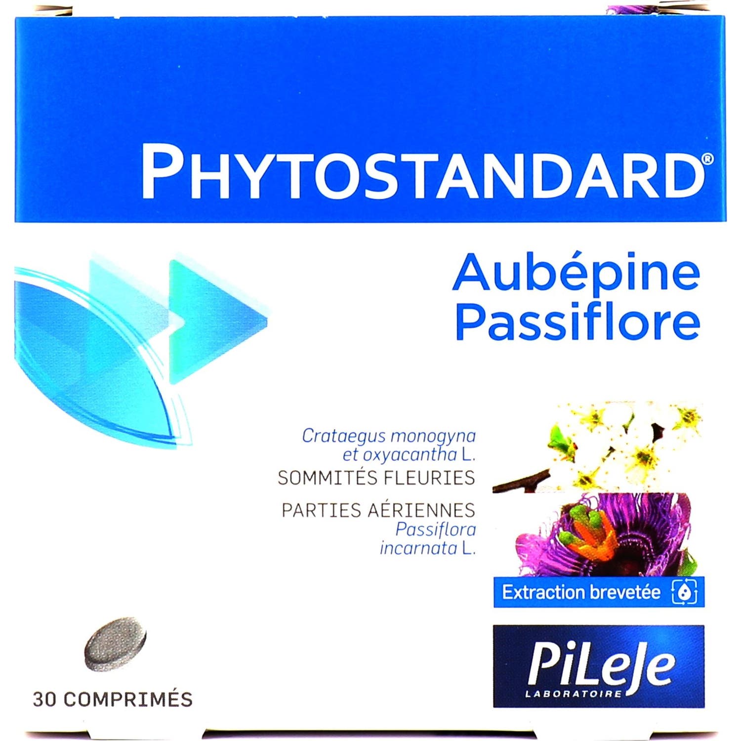 Pileje Phytostandard Aubépine et Passiflore 30 comprimés