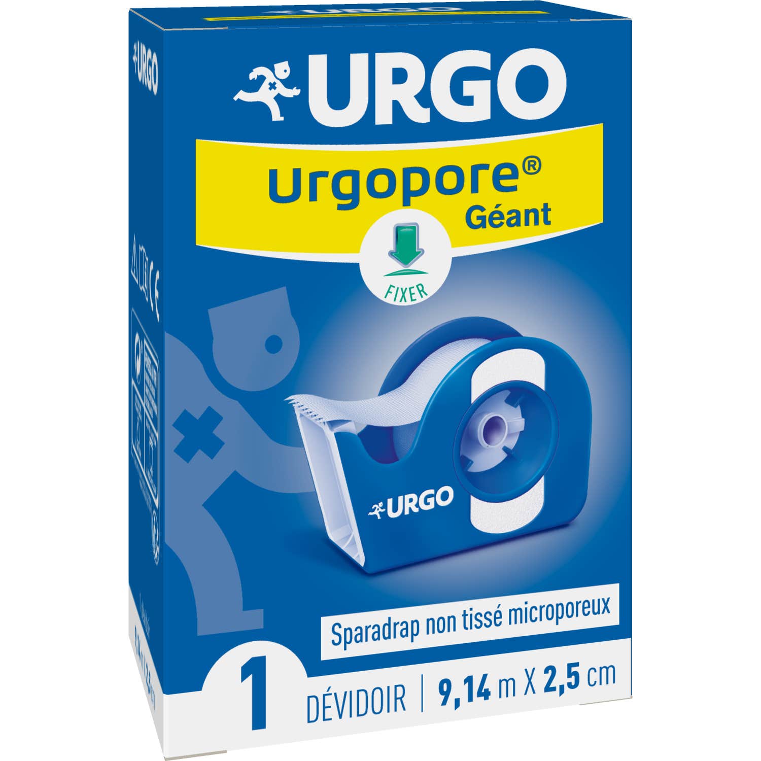 Urgo Urgopore Sparadrap Géant Dévidoir 9,14m x 2,5cm