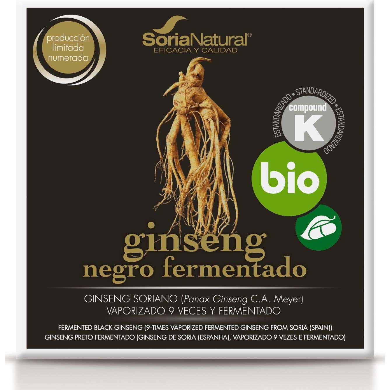 Soria Natural Ginseng Negro Fermentado Bio 24caps