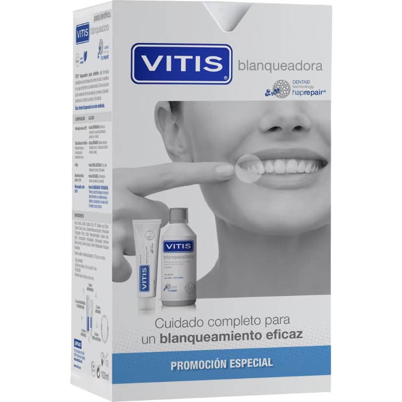 Vitis Pack Blaqueamiento Colutorio 500 ml + Pasta Dental 100 ml